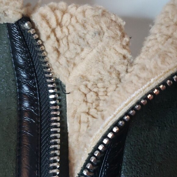 Moon River Ladies Sherpa Jacket Hunter Green Adjustable sides Women's S… - Picture 11 of 13